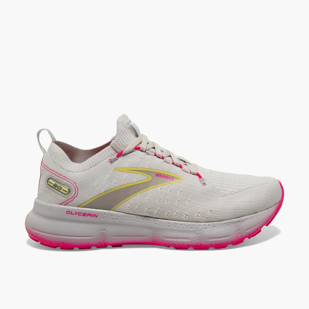 Chaussure Running Brooks Glycerin StealthFit 20 Blanche Femme | GFF-8206593